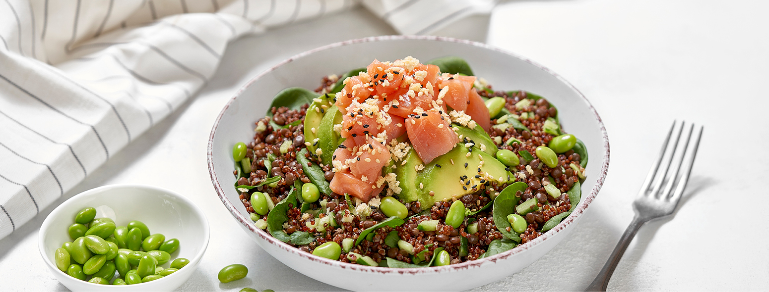 SALMON SASHIMI QUINOA